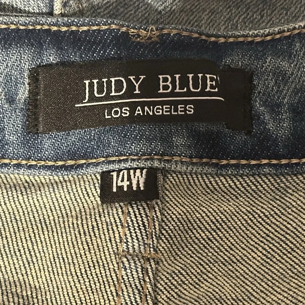 Judy Blue Size 14W Destroyed‎ Straight Fit Jeans STYLE# JB88446